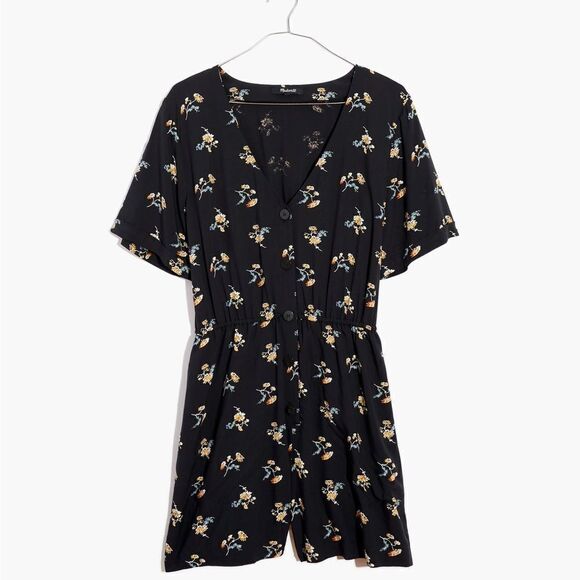 Madewell Pants - Madewell Button-Front Day Romper in Daisies